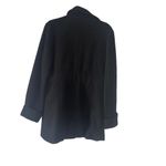 Anthropologie  Hazel Women's Size Large Black Wool Blend Double Breasted Pea Coat Photo 4