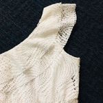 Target NWT Small White Crochet Lace One Shoulder Elastic Waist Flare Blouse Photo 2