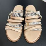 Charles David  Tan and Cream Sandals with Modern Straps Photo 3