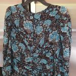 Tanya Taylor ππ Raven Dress ~ Paisley Floral Blue Print 6 NWOT Drop Waist Silk Photo 11