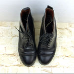 DKNY VTG  Chukka Boots Women 37 6.5 US Black Leather Lace up Made in Italy Y2K Photo 10
