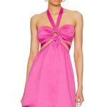MORE TO COME Kristen Halter Mini Dress in Pink Size XL Photo 0