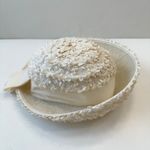 Vintage Union Made Ivory Ribbon Hat Church Wedding Party Occasion Photo 1