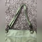 American Leather Co Light Green Leather Shoulder Bag Y2k Hobo Bag Photo 3