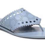 Diane Von Furstenberg  Womens Blue 7.5 Leather Sandals Shoes Photo 0