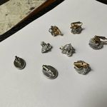 Head Lot Of 4 Clip-on Clip On Earrings - Pretty Variety - Cameo, Rhinestone,  Etc Photo 6