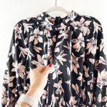 Madewell  Winter Orchid Tie-Sleeve Wide Leg Jumpsuit Brigette True Black XXL Photo 4