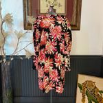 Who What Wear  Floral Print Dramatic Puff Long Sleeve Dress - Sz L 💚🎀 Photo 1