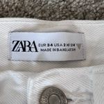 ZARA Women's White Straight Leg Jeans Size 2 Photo 2