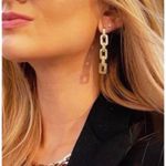 Eddie Borgo Timeless Supra Link Drop Earrings 12K Gold Plated NIP Elegant Photo 1