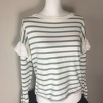 cupio #118  CREAM AND SAGE GREEN  CROPPED SWEATER Photo 1