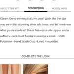 Entro Red Dress  Glean On Silver Ash Ruffle Yoke Mini Dress Metallic Silver M J Photo 7