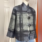 CAROLINE ROSE Cotton blend Elegant Black and Gray Women's Blazer SZ Small Photo 3