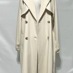 Old Navy New Double Breasted Belted Tie Waist Trench Coat Ivory Size XL Photo 10