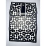 Coach VTG  Wallet Black White Chelsea Signature Stripe Leather Tri-Fold Wallet Y Photo 3