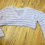 Urban Outfitters | Lavender Fuzzy Eyelash Cropped Leela Sweater Size S Photo 7