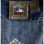 Western Blue Vest Size Medium Studded Cropped Sleeveless Cross Cowgirl Rodeo Photo 9