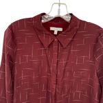 Joie  Amaranda Maroon Shirt Dress Long Sleeve Lined With Pockets Photo 1