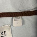 Wanakome  Cropped Hoodie Womens Large Blue Hooded Pullover Sweatshirt *FLAW* Photo 3