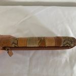 Fossil Forrest Fairy Boho  Tan Brown Patchwork Suede Leather Envelope Wallet Photo 1