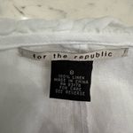 FOR THE REPUBLIC  100% Linen Women’s Ruffle Tie-Front Blouse Sz 8 Photo 5