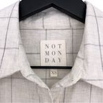 NOT MONDAY Kennedy Windowpane Shirt Light Grey XS Photo 4