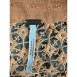 Free People  Women's Medium Peach‎ Crochet Trim Long Sleeve Button Down Top Photo 12