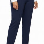 Eileen Fisher  Navy Blue Pull-on Ankle Pants 3X Plus Elastic Preppy Classic Photo 0