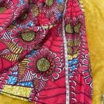 African Wax Print 2 Piece Set. Off Shoulder Crop Top & Maxi Skirt High Slit Pink Size M Photo 7