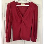 Nation Ltd Kalani twisted front blouse red medium Photo 8
