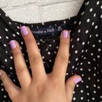 Abercrombie & Fitch A+F Satin Polka Dot Black and White Flowy Dress Photo 1