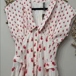 Anthropologie NWT Short-Sleeve V-Neck Pleated Midi Dress pineapple size small Photo 6