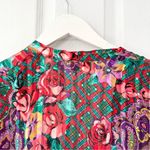 Victoria's Secret Victoria’s Secret Vintage Red Pink Green Plaid Paisley Bralette Kimono Set Photo 6