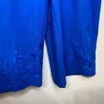 Adrianna Papell Embroidered Wide Leg Cropped Pants in Rich Cobalt Blue Sz XL NWT Photo 3