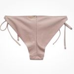Aerie NEW Ribbed Cheekier Plus String Bikini Bottom metallic Taupe Size XXL Photo 2