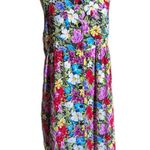 Vtg 1990s DPS Colorful Floral Print Button Up Sleeveless Maxi Sun Dress Sz S Purple Photo 1