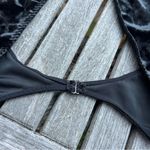 Victoria's Secret M/L CRUSHED VELVET BODYSUIT medium large black long sleeve Photo 6