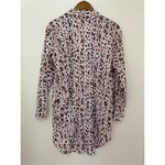 Victoria's Secret Victoria Secret Long Sleeve Button Down Nightgown Sleep Dress Leopard Pink Photo 7
