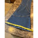 Forever 21  High Rise Flare Size 26 Blue Denim‎ Retro Stitching Cowgirl Hippie Photo 7