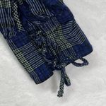 We The Free  Flannel Blouse Womens S‎ Blue Tie Sleeve Button Front Western Boho Photo 7