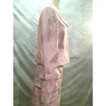 Kasper Women Career Skirt suit Size 10 Pink Satin Three Button Up Top Photo 1