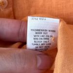 CP Shades  Romy Shirt Linen Blouse Button Up In Orange Gauze Long Sleeve Size XS Photo 9