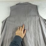 For Cynthia  Sz S Shirt Dress Linen Blend Shark Bite Hem Ruched Pockets Lagenlook Photo 13