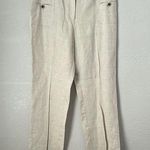 Style & Co . Size 14 100% Linen Khaki bootcut pants Resort Vacay classic Photo 0