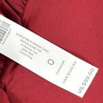 Chico's Top Women 0 US 4 Red Long Sleeve Ruffle Neck Tunic Poplin Button NWT Photo 6