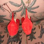 Guess Ondrea Vibrant Red Suede Stiletto Pointed Toe Heeled Ankle Boot 9M Photo 2