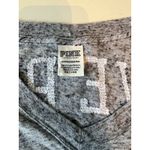 Victoria's Secret Pink XS Bling VNeck Varsity Gray White Oversized Striped‎ Tee Photo 1