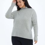 Summersalt The Luxe Cashmere Blend Funnel Neck Sweater wolf gray size XL Photo 3
