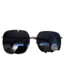 Black and Silver Square Metal Frame Sunglasses Women NWOT Photo 0