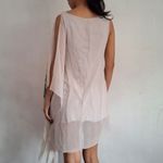 ZARA Animal Print Mini Dress Beige Chiffon Small Photo 1